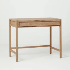 Wood & Cane Transitional Writing Desk - Hearth & Hand™ With Magnolia 16 Wood & Cane Transitional Writing Desk - Hearth & Hand™ With Magnolia -Baxton Studio Sales Store GUEST 9f171552 9800 4052 8e19 8f68524075d5