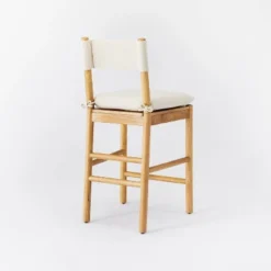 Emery Wood Counter Height Barstool With Upholstered Seat And Sling Back Natural - Threshold™ Designed With Studio McGee -Baxton Studio Sales Store GUEST 9f7f5d4d d259 4ec6 a838 71315204c3fa