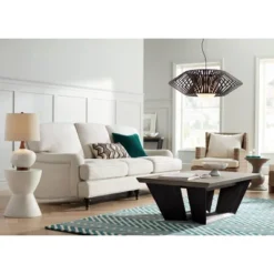 Possini Euro Design Planet Black Large Pendant Light 31 1/2" Wide Mid Century Modern White Glass For Dining Room House Foyer Kitchen Island Entryway -Baxton Studio Sales Store GUEST 9fd5eeff 26e7 48a5 a661 fad7fda6cf28