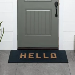 1'7.5"x3'11" 'Hello' Doormat Black/Tan - Threshold™ 7 1'7.5"x3'11" 'Hello' Doormat Black/Tan - Threshold™ -Baxton Studio Sales Store GUEST a27f9ca5 14a7 4fc2 8728 28e6d1b52f17