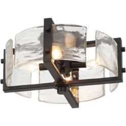Possini Euro Design Adri Modern Ceiling Light Flush Mount Fixture Black 16 1/2" Wide Black 4-Light Textured Glass For Bedroom Kitchen Living Room Home 9 Possini Euro Design Adri Modern Ceiling Light Flush Mount Fixture Black 16 1/2" Wide Black 4-Light Textured Glass For Bedroom Kitchen Living Room Home -Baxton Studio Sales Store GUEST a29e2728 a2a8 47bd a8a0 8adc1aad4007