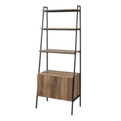 72" Open Shelf And Closed Storage Cabinet Ladder Bookcase - Saracina Home -Baxton Studio Sales Store GUEST a549211b d335 42ba adc5 7d826ec271f5