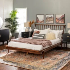 Boho Solid Wood Spindle Platform Bed - Saracina Home 28 Boho Solid Wood Spindle Platform Bed - Saracina Home -Baxton Studio Sales Store GUEST a59e04b0 9472 44a4 aa47 43be053d19eb