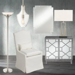 Possini Euro Design Metro Modern Torchiere Floor Lamp 71" Tall Brushed Nickel Frosted White Acrylic Shade For Living Room Reading Bedroom Office House -Baxton Studio Sales Store GUEST a6a216ed 4fd7 46de 8aea 1d51be68c2ae