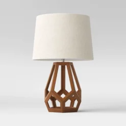 Large Wood Geo Assembled Table Lamp - Threshold™ -Baxton Studio Sales Store GUEST a81d2d5f 9840 4146 aad2 1305e5961548