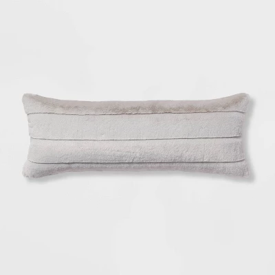 Oversized Oblong Faux Fur Channeled Decorative Throw Pillow - Threshold™ 5 Oversized Oblong Faux Fur Channeled Decorative Throw Pillow - Threshold™ - Image 5