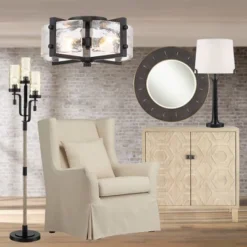 Possini Euro Design Adri Modern Ceiling Light Flush Mount Fixture Black 16 1/2" Wide Black 4-Light Textured Glass For Bedroom Kitchen Living Room Home 11 Possini Euro Design Adri Modern Ceiling Light Flush Mount Fixture Black 16 1/2" Wide Black 4-Light Textured Glass For Bedroom Kitchen Living Room Home -Baxton Studio Sales Store GUEST aa12d34d 4a27 4c8d 9dc7 7361cc026951