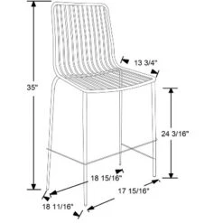 Set Of 2 Sodra Rounded Seat Wire Counter Height Barstool Black - Threshold™ -Baxton Studio Sales Store GUEST aba0b7b0 e031 40e5 a117 6b6b5d67048f