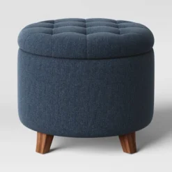 Tufted Round Storage Ottoman - Threshold -Baxton Studio Sales Store GUEST ac3ff38e 3c31 442a 8cdd 27eb008a7b3d