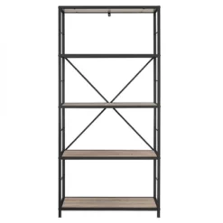 63" 4 Shelf Industrial Transitional Tall Bookshelf - Saracina Home -Baxton Studio Sales Store GUEST ae28e843 9ead 4866 887b 69c057f32e71