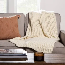 Chunky Knit Reversible Throw Blanket - Threshold™ 15 Chunky Knit Reversible Throw Blanket - Threshold™ -Baxton Studio Sales Store GUEST b04cf30c e385 47a6 b25b 6cea8b96bae5