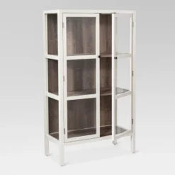 56.2" Hadley Library Cabinet With Glass Shell White - Threshold™ -Baxton Studio Sales Store GUEST b3be3e09 a22b 4dd7 963c b3cc3e349a54
