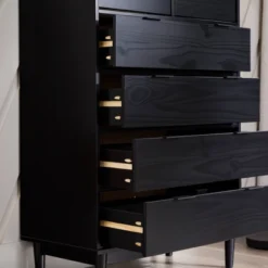 Mid-Century Modern Solid Wood 6 Drawer Vertical Dresser - Saracina Home -Baxton Studio Sales Store GUEST b5fe320b c3da 49e6 985f 60a942767455