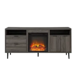 Ronan Modern Storage With Electric Fireplace TV Stand For TVs Up To 65" - Saracina Home -Baxton Studio Sales Store GUEST b706d540 dab6 4171 93de 408c264fa232