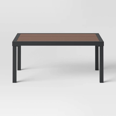 Bryant 2pc Faux Wood Patio Loveseat & Coffee Table - Gray/Natural - Threshold™ 7 Bryant 2pc Faux Wood Patio Loveseat & Coffee Table - Gray/Natural - Threshold™ - Image 7