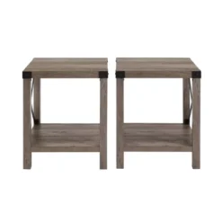 Set Of 2 Sophie Rustic Farmhouse X Frame Side Tables - Saracina Home -Baxton Studio Sales Store GUEST ba192e9c bdb3 4fbc b015 1e016932d4a2