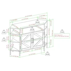 Atticus Modern Farmhouse 2 Door Corner TV Stand For TVs Up To 55" Rustic Oak - Saracina Home -Baxton Studio Sales Store GUEST be7fd8ed 5976 4d60 b751 9a39a330340e