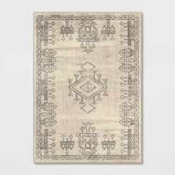 Hancock Distressed Center Motif Rug Beige - Threshold™ -Baxton Studio Sales Store GUEST be876dc4 ac47 4320 bfe0 7a03c9caedf2