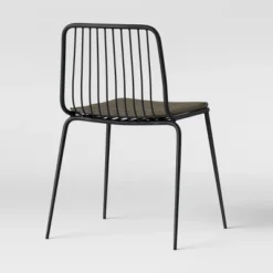 Set Of 2 Sodra Rounded Seat Wire Dining Chair Black - Threshold™ -Baxton Studio Sales Store GUEST beee2ef8 8c06 41f9 85cc 368726c46ac7