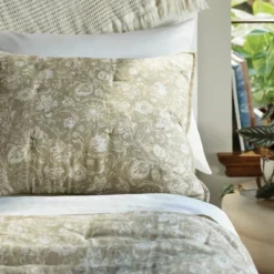 Standard Floral Print Trad Cotton Voile Lofty Quilt Sham Green - Threshold™ -Baxton Studio Sales Store GUEST bf71adc4 05df 450f bbec e4fe8094f052