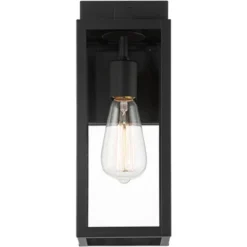 John Timberland Titan Modern Outdoor Wall Light Fixtures Set Of 2 Mystic Black 14 1/4" Clear Glass For Post Exterior Barn Deck House Porch Yard Patio -Baxton Studio Sales Store GUEST bfa4df32 c216 48a4 a84b de1c710b21bd