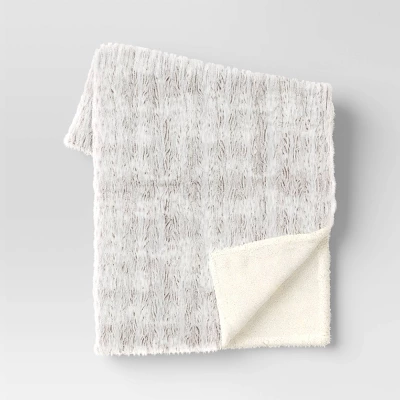 Tipped Snow Leopard Faux Fur Reversible Throw Blanket - Threshold™ 5 Tipped Snow Leopard Faux Fur Reversible Throw Blanket - Threshold™ - Image 5