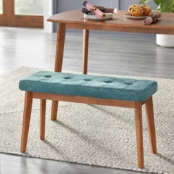 4pc Nettie Mid-Century Modern Dining Set With Bench Walnut/Teal - Buylateral 10 4pc Nettie Mid-Century Modern Dining Set With Bench Walnut/Teal - Buylateral -Baxton Studio Sales Store GUEST c34ef500 4aff 44c6 9911 7f3bc6da7e64