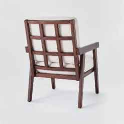 Grantsville Wood Frame Accent Chair With Grid Back - Threshold™ Designed With Studio McGee -Baxton Studio Sales Store GUEST c413361e a903 45e3 9f19 7ac166bd22f3