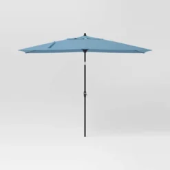 10'x6' Rectangular Market Patio Umbrella - Light Wood Pole - Threshold™ -Baxton Studio Sales Store GUEST c46bc4f9 3f32 402d 915a b7c729e3726b