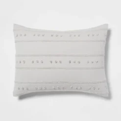 4pc Clipped Stripe Poms Comforter Bedding Set - Threshold™ 9 4pc Clipped Stripe Poms Comforter Bedding Set - Threshold™ -Baxton Studio Sales Store GUEST c513e7a2 e419 413e 9246 e63bf81df859