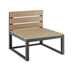 4pc Metal & Wood All Weather Patio Sectional Set - Natural - Saracina Home -Baxton Studio Sales Store GUEST c5320dab 24ad 4797 869a 0ca6e9681128