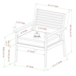 Saracina Home 4pc Mid-Century Modern Slatted Acacia Outdoor Patio Conversation Furniture Set -Baxton Studio Sales Store GUEST c5373106 fe50 4bc9 a5c2 413de41b73ee