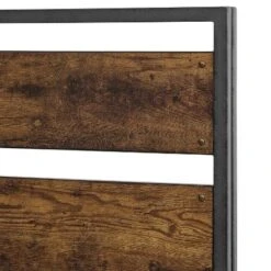 Queen Urban Chic Metal And Wood Plank Bed Brown - Saracina Home -Baxton Studio Sales Store GUEST c5d1297f 85aa 4822 af1e 1303eb054e5b