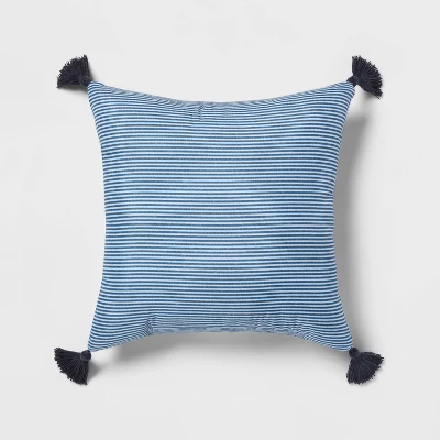 5pc Block Print With Border Comforter Bedding Set White/Blue - Threshold™ 5 5pc Block Print With Border Comforter Bedding Set White/Blue - Threshold™ - Image 5