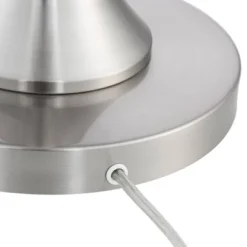 Possini Euro Design Modern Floor Lamp 64" Tall Brushed Nickel Silver Organza White Linen Drum Shade For Living Room Bedroom Office -Baxton Studio Sales Store GUEST c6dfbe8e 2b7e 4a29 a926 3521ac4c1fa2