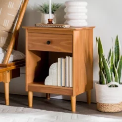 Stiva Classic Mid-Century Modern 1 Drawer Nightstand - Saracina Home 27 Stiva Classic Mid-Century Modern 1 Drawer Nightstand - Saracina Home -Baxton Studio Sales Store GUEST c8343d55 c0d1 497d 9f75 4abb98c8f971