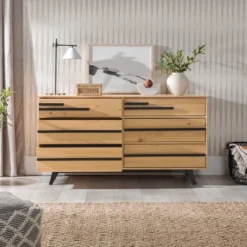 Modern 6 Drawer Double Dresser With Long Handles - Saracina Home 24 Modern 6 Drawer Double Dresser With Long Handles - Saracina Home -Baxton Studio Sales Store GUEST c8aba4a4 1ca8 4c94 baf3 2404a0c20fb2