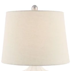 360 Lighting Ellen 21" High Sculptured Small Mid Century Modern Coastal Accent Table Lamp White Ceramic Single Living Room Bedroom Bedside Nightstand -Baxton Studio Sales Store GUEST cb12c2d0 0e18 4b78 806a 3099ae6635b1