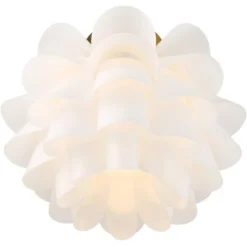 Possini Euro Design Modern Ceiling Light Semi Flush Mount Fixture White Flower Gold Metal 15 3/4" Wide Living Room Bedroom Kitchen 10 Possini Euro Design Modern Ceiling Light Semi Flush Mount Fixture White Flower Gold Metal 15 3/4" Wide Living Room Bedroom Kitchen -Baxton Studio Sales Store GUEST ce930fb8 a960 4b90 bf0d 81613c5bebb7