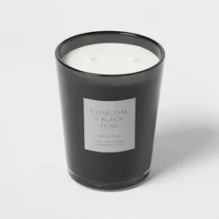 Colored Vase Glass With Dustcover & Black Teak Candle Black - Threshold™ -Baxton Studio Sales Store GUEST cf6f4780 63d6 4d26 8370 d23011a8995c