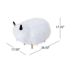 Levi Furry Yak Ottoman - Christopher Knight Home -Baxton Studio Sales Store GUEST cff58445 f91a 4324 a773 dc3d611540a2