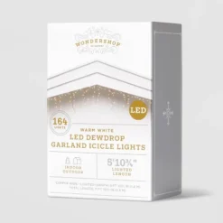 164ct LED High Density Dewdrop Garland Christmas Icicle Lights Warm White With Copper Wire - Wondershop™ -Baxton Studio Sales Store GUEST d12ae083 e551 4559 bb3c 9ad1bbd1df04