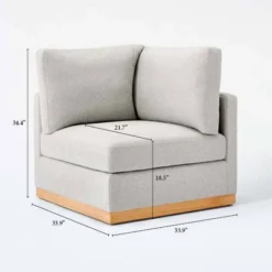 Woodland Hills Modular Sectional Corner Light Gray - Threshold™ Designed With Studio McGee -Baxton Studio Sales Store GUEST d13a80c0 94a7 4a14 807c 01f454d7e453