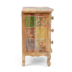 Ailey Handcrafted Boho Mango Wood 3 Drawer Nightstand Natural - Christopher Knight Home -Baxton Studio Sales Store GUEST d2a0da4f 2eb2 4284 a2b1 540f55b08a0f