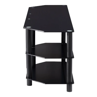 Travers Open Shelves TV Stand For TVs Up To 82" Black - CorLiving 5 Travers Open Shelves TV Stand For TVs Up To 82" Black - CorLiving - Image 5