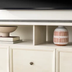 Farmhouse 3 Drawer Wood TV Stand For TVs Up To 65" - Saracina Home -Baxton Studio Sales Store GUEST d2a8912d 02cb 44ea b702 70dc6cc40fcc