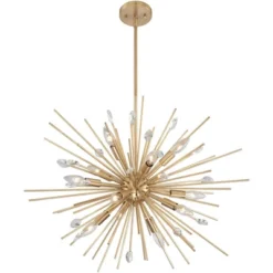 Possini Euro Design Janae Plated Gold Chandelier 29 1/2" Wide Modern Sputnik 12-Light Fixture For Dining Room House Foyer Kitchen Island Entryway -Baxton Studio Sales Store GUEST d2ee25e0 8698 4b6a b1c0 66a5efef7c3f