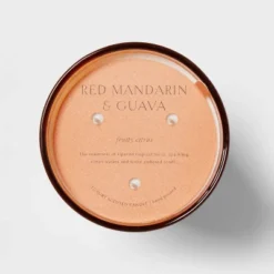 Colored Vase Glass With Dustcover Mandarin & Guava Candle Orange - Threshold™ -Baxton Studio Sales Store GUEST d3b0111f a038 45b0 94b7 4c6c85a435e3