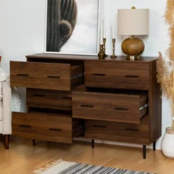 Higgins Modern Horizontal 6 Drawer Dresser - Saracina Home -Baxton Studio Sales Store GUEST d4a007e9 9d47 4c0b b108 e3f2f1382d5a