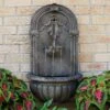 Sunnydaze Decor Sunnydaze 27"H Solar-Powered Polystone Florence Outdoor Wall-Mount Water Fountain
